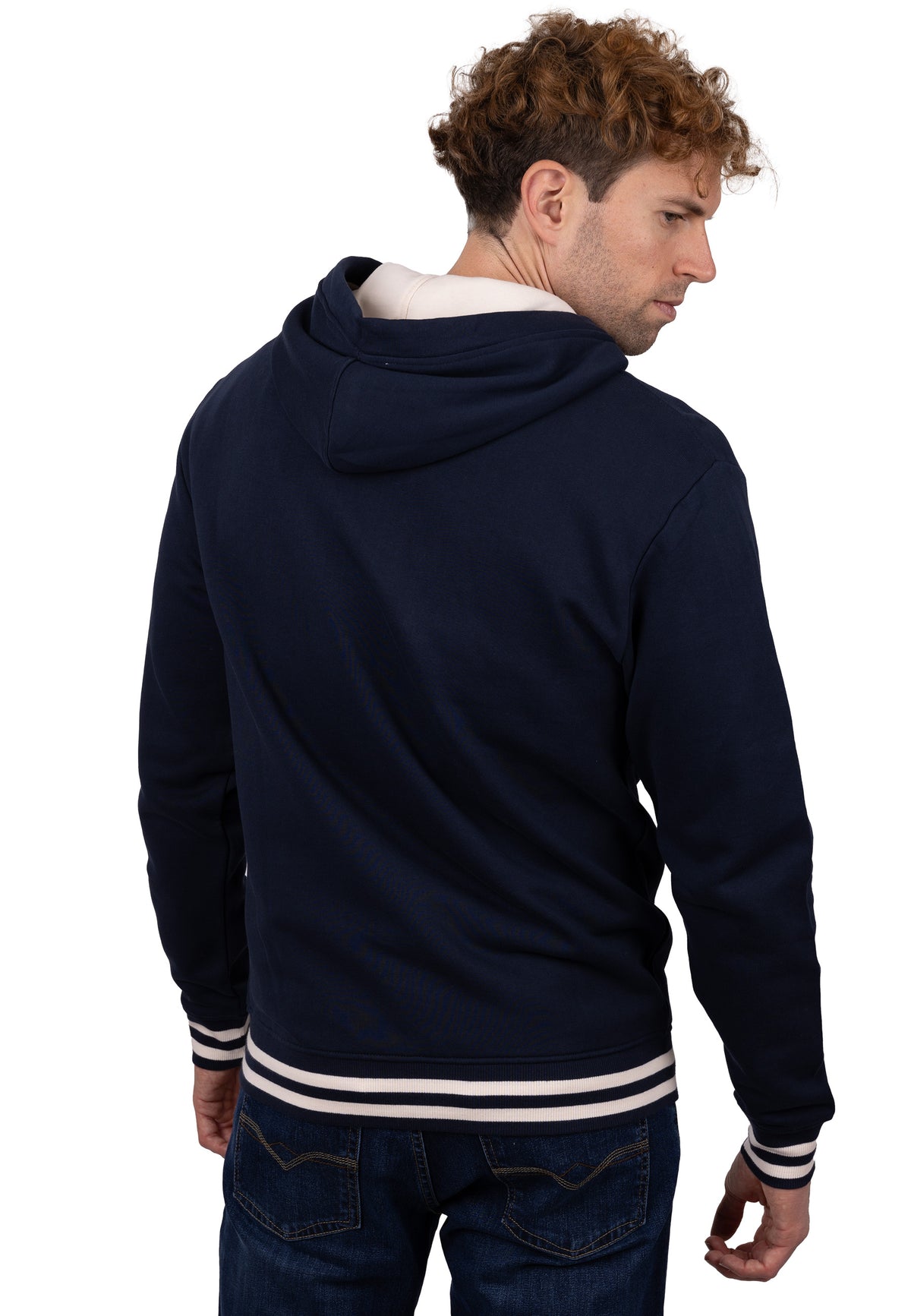Sudadera Zip Urban Classic con Capucha Marino