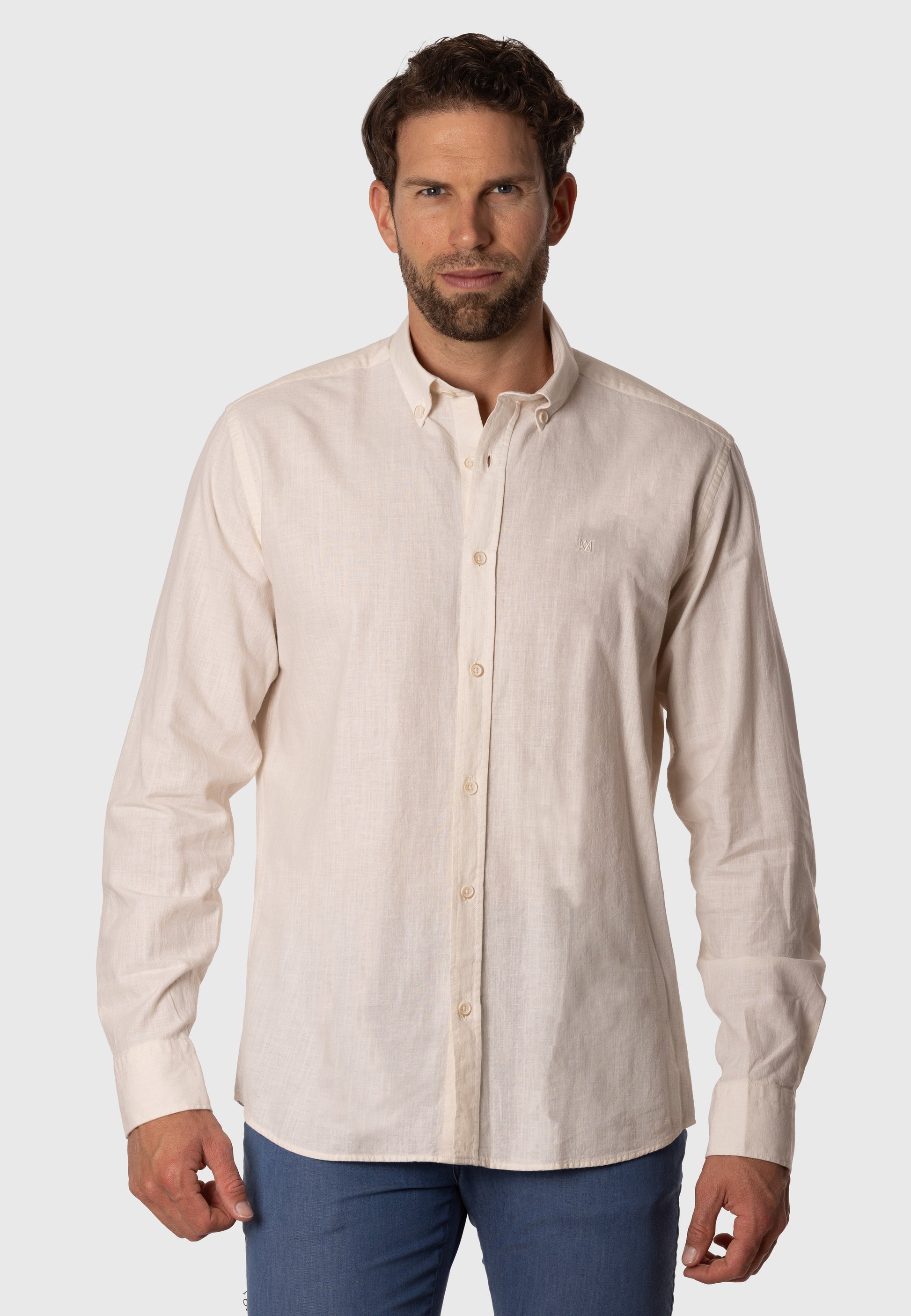Camisa de Lino Elvi Beige