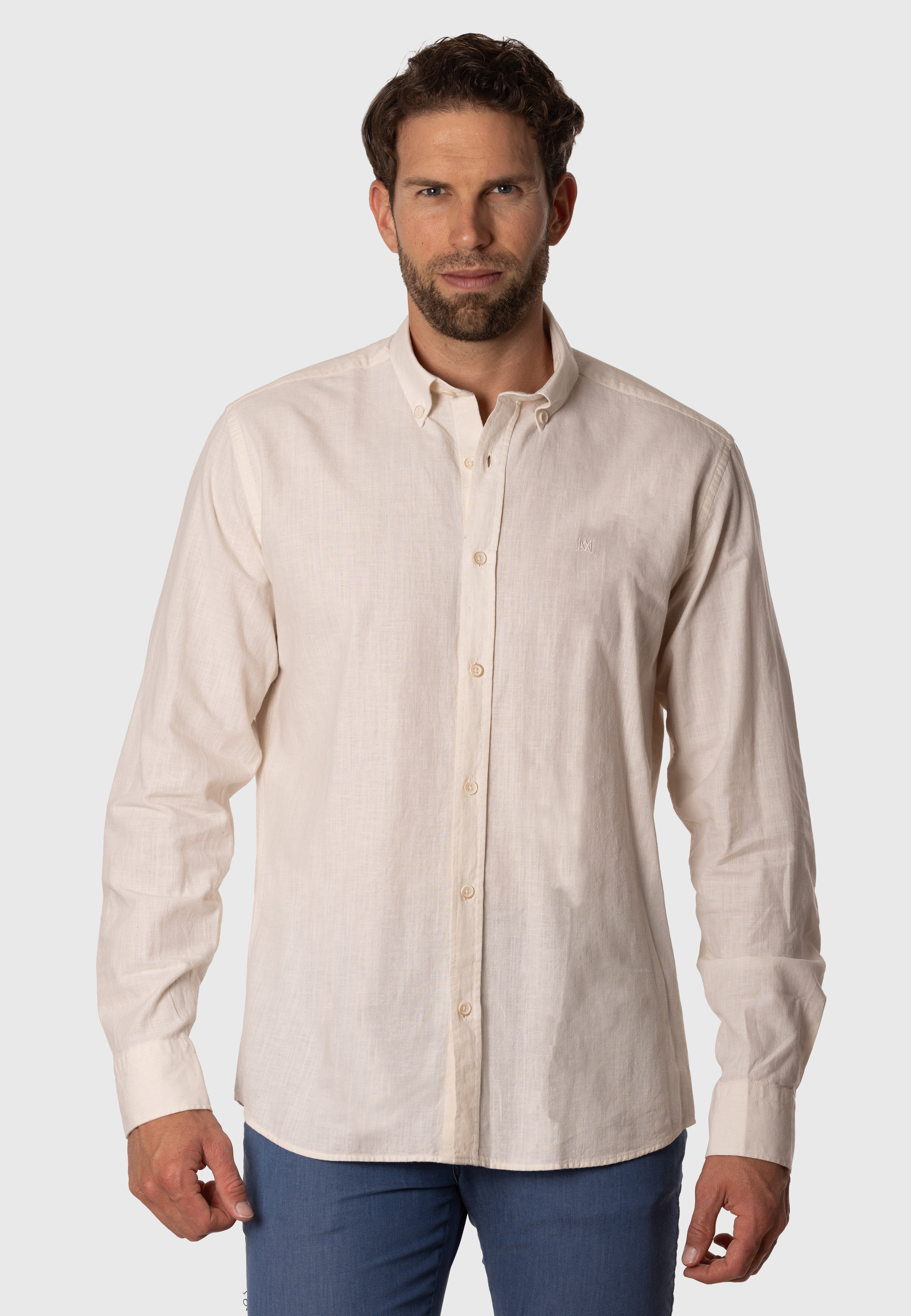 Camisa de Lino Elvi Beige