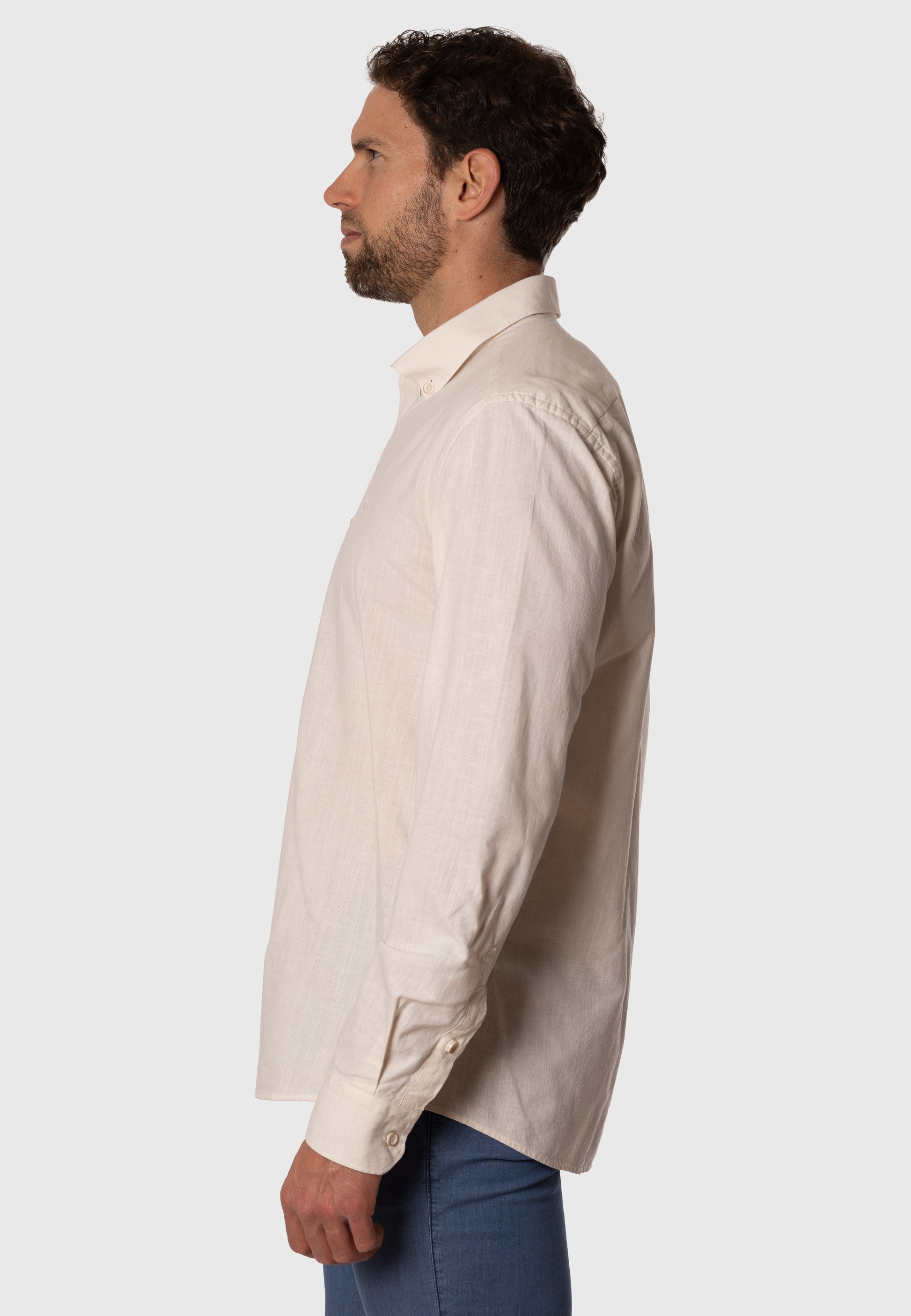 Camisa de Lino Elvi Beige