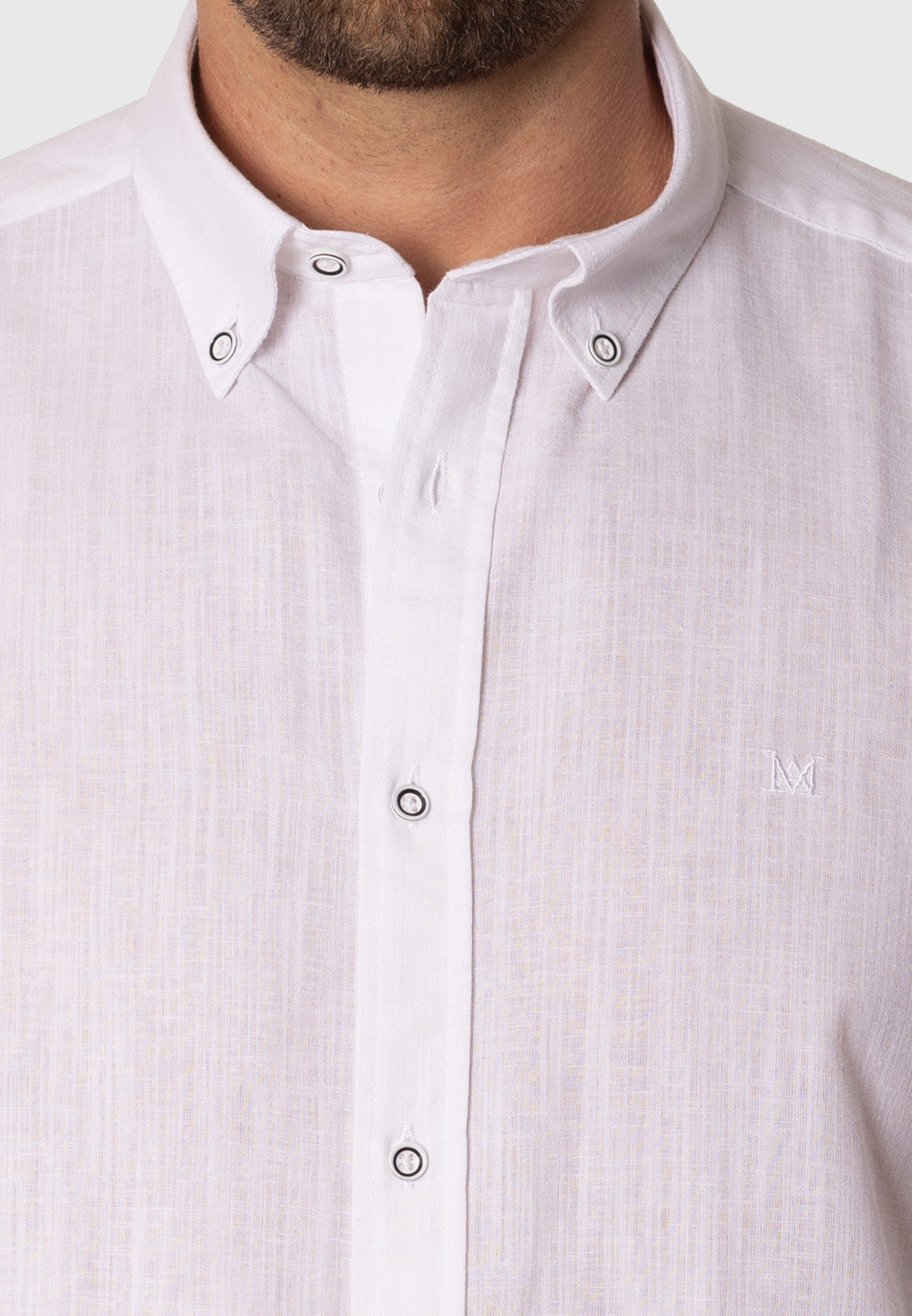 Camisa de Lino Elvi Blanco