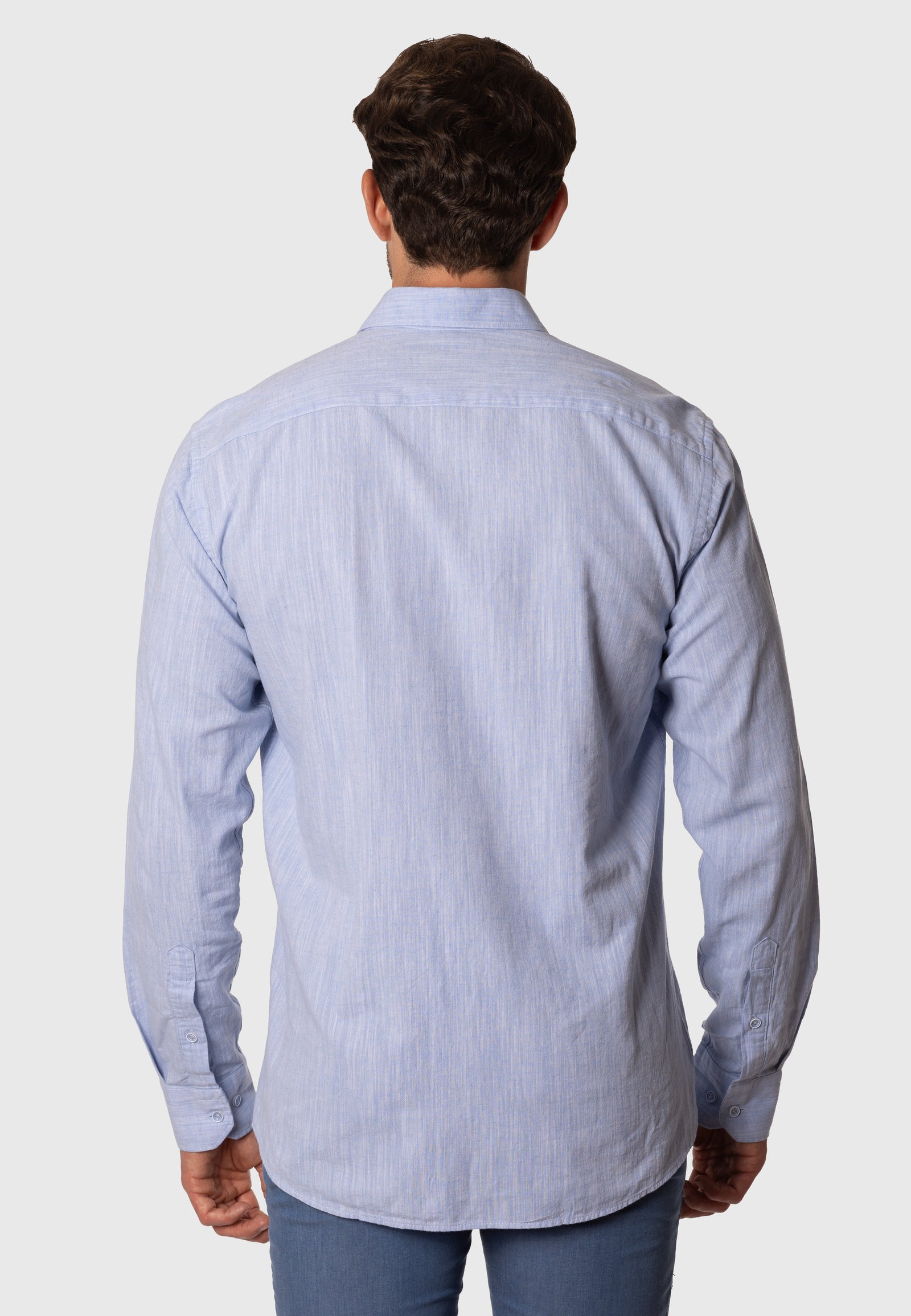 Camisa de Lino Elvi Celeste