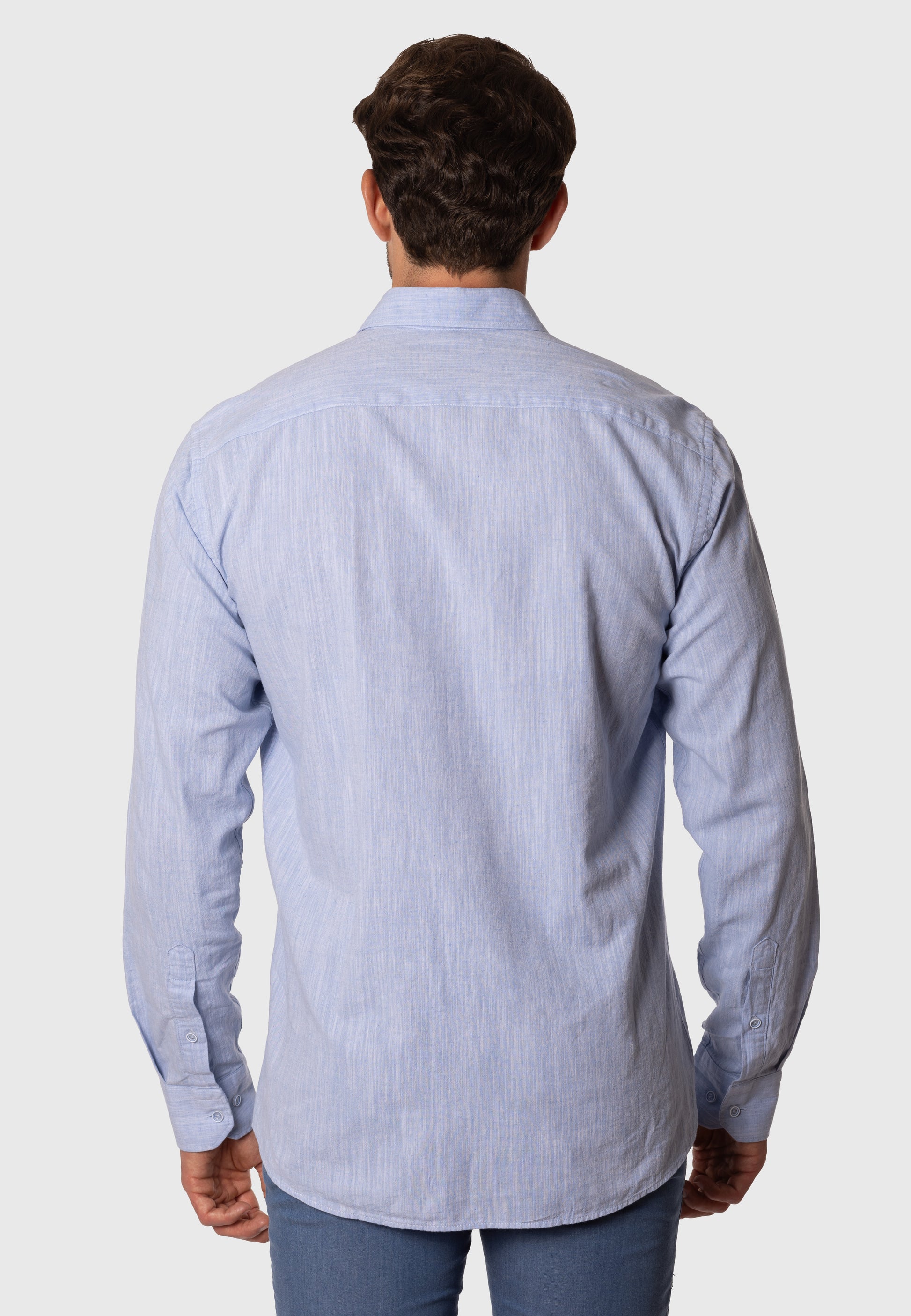 Camisa de Lino Elvi Celeste