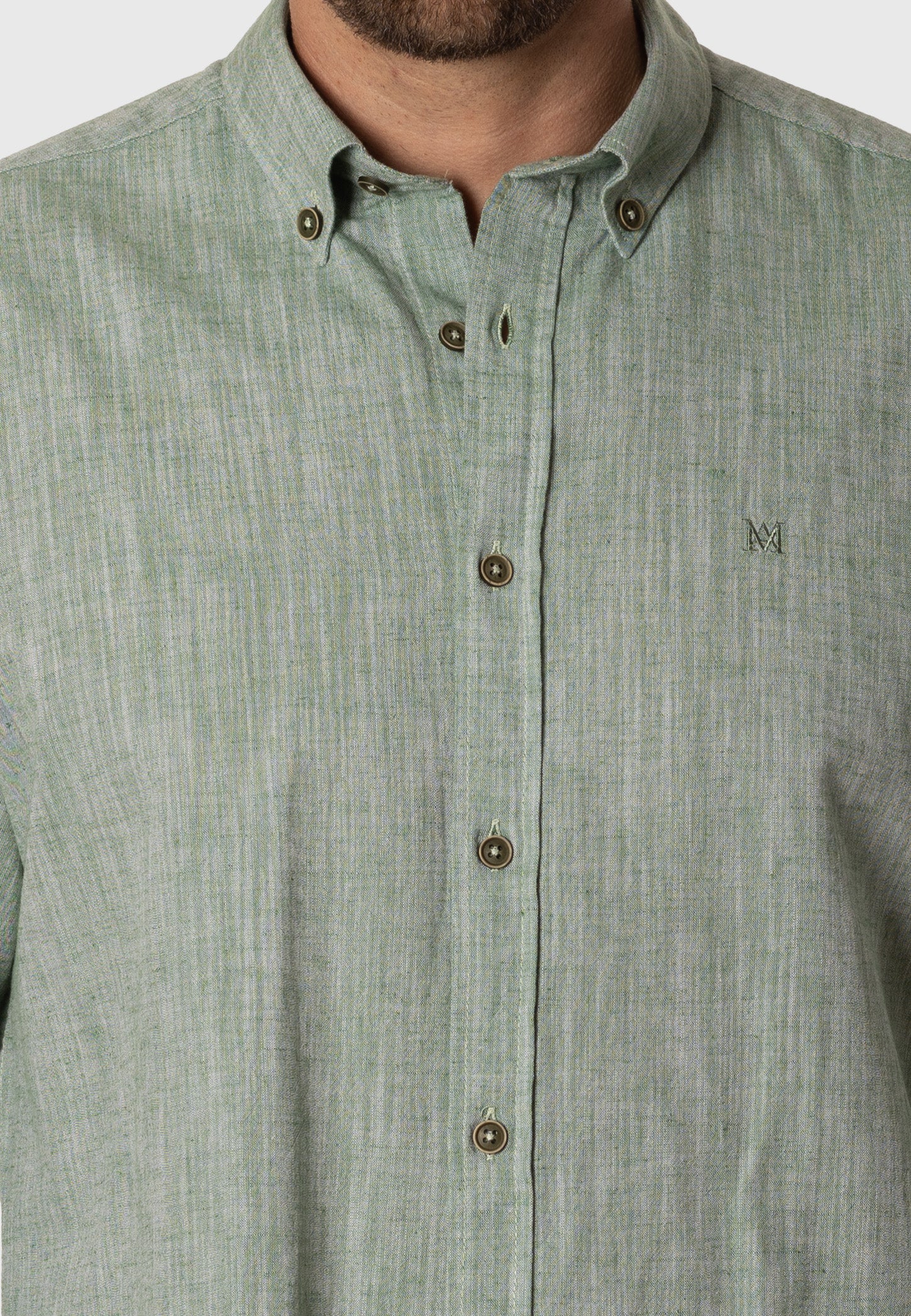 Camisa de Lino Elvi Verde
