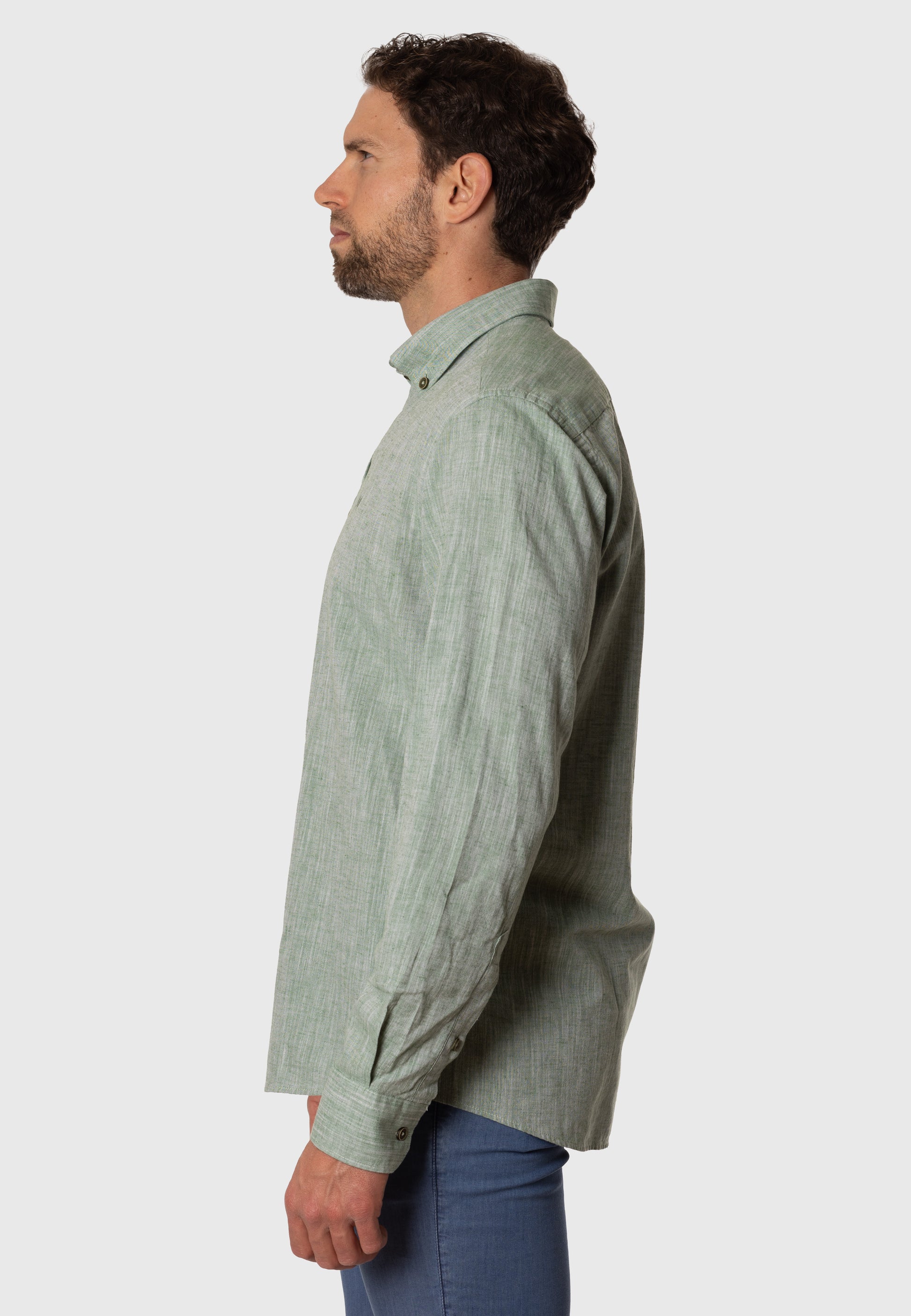 Camisa de Lino Elvi Verde