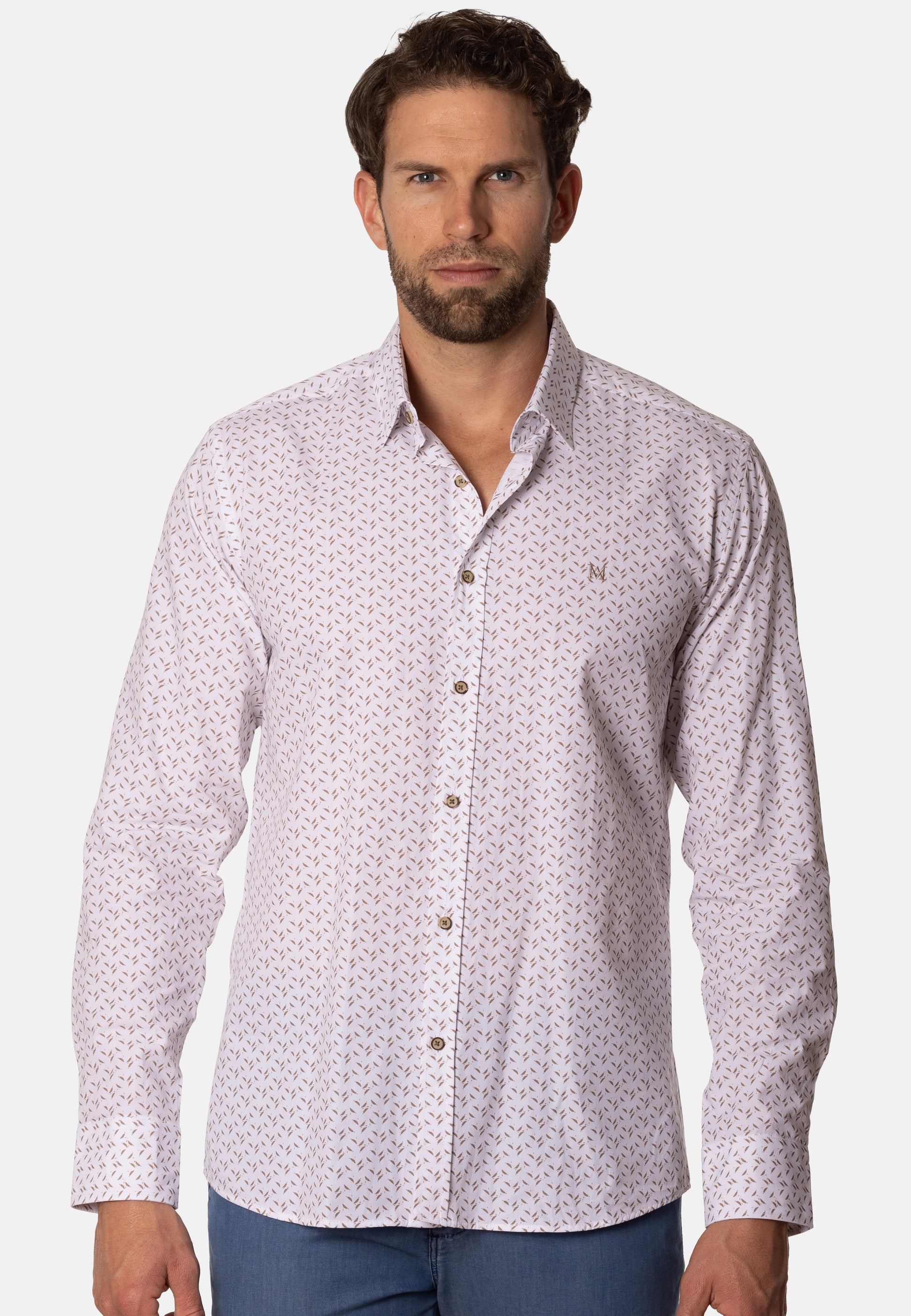 Camisa Espiga Camel Leaf