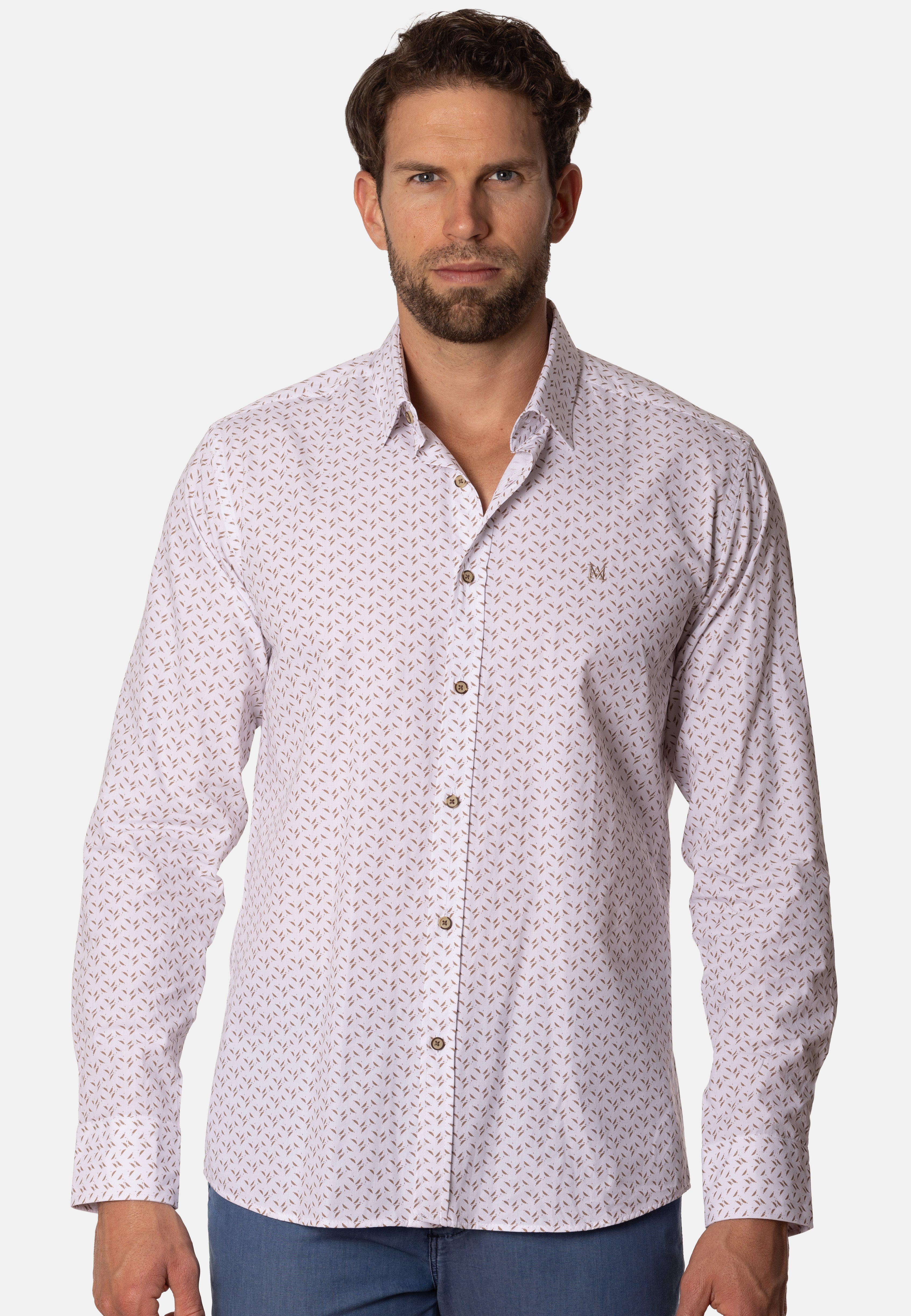 Camisa Espiga Camel Leaf
