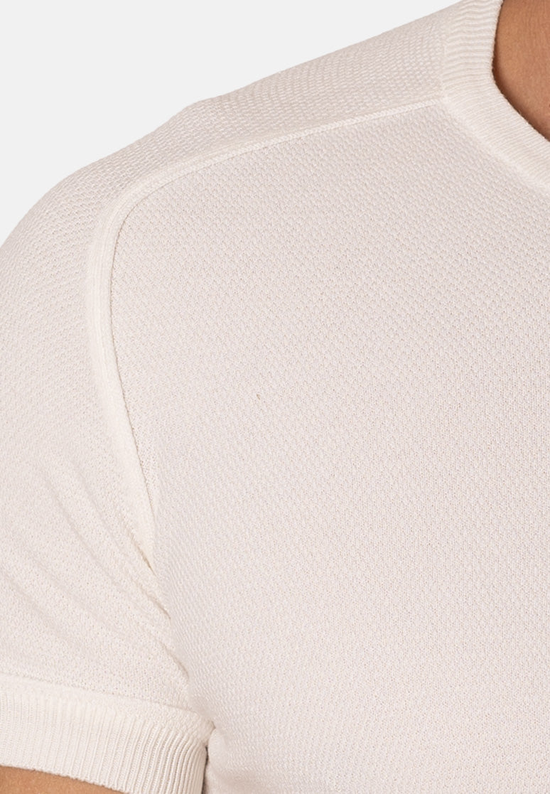 Camiseta de punto slim fit Essentials blanca