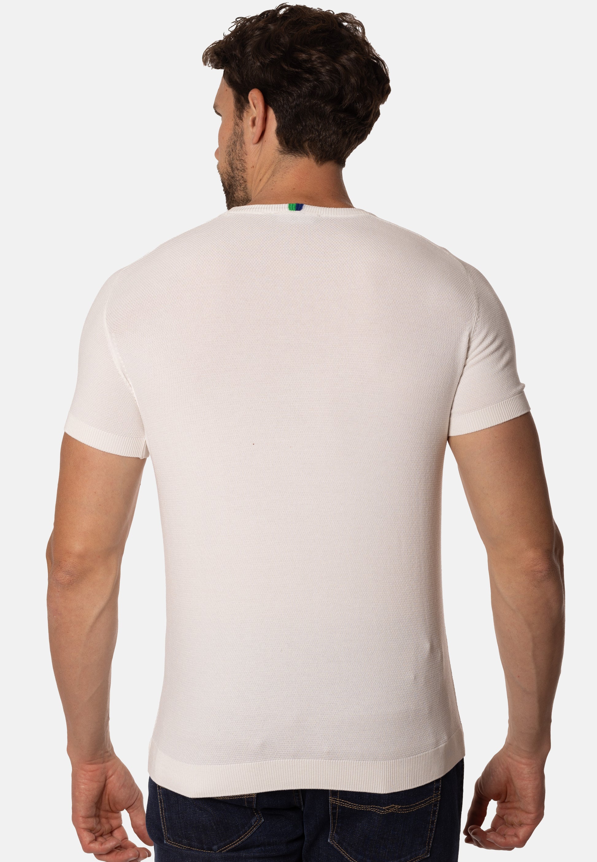 Camiseta de punto slim fit Essentials blanca