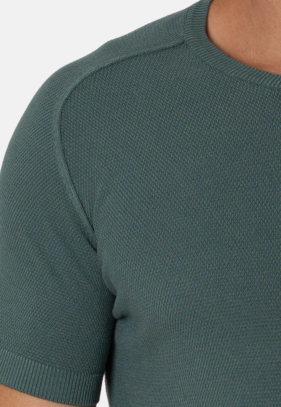 Camiseta de punto slim fit Essentials verde