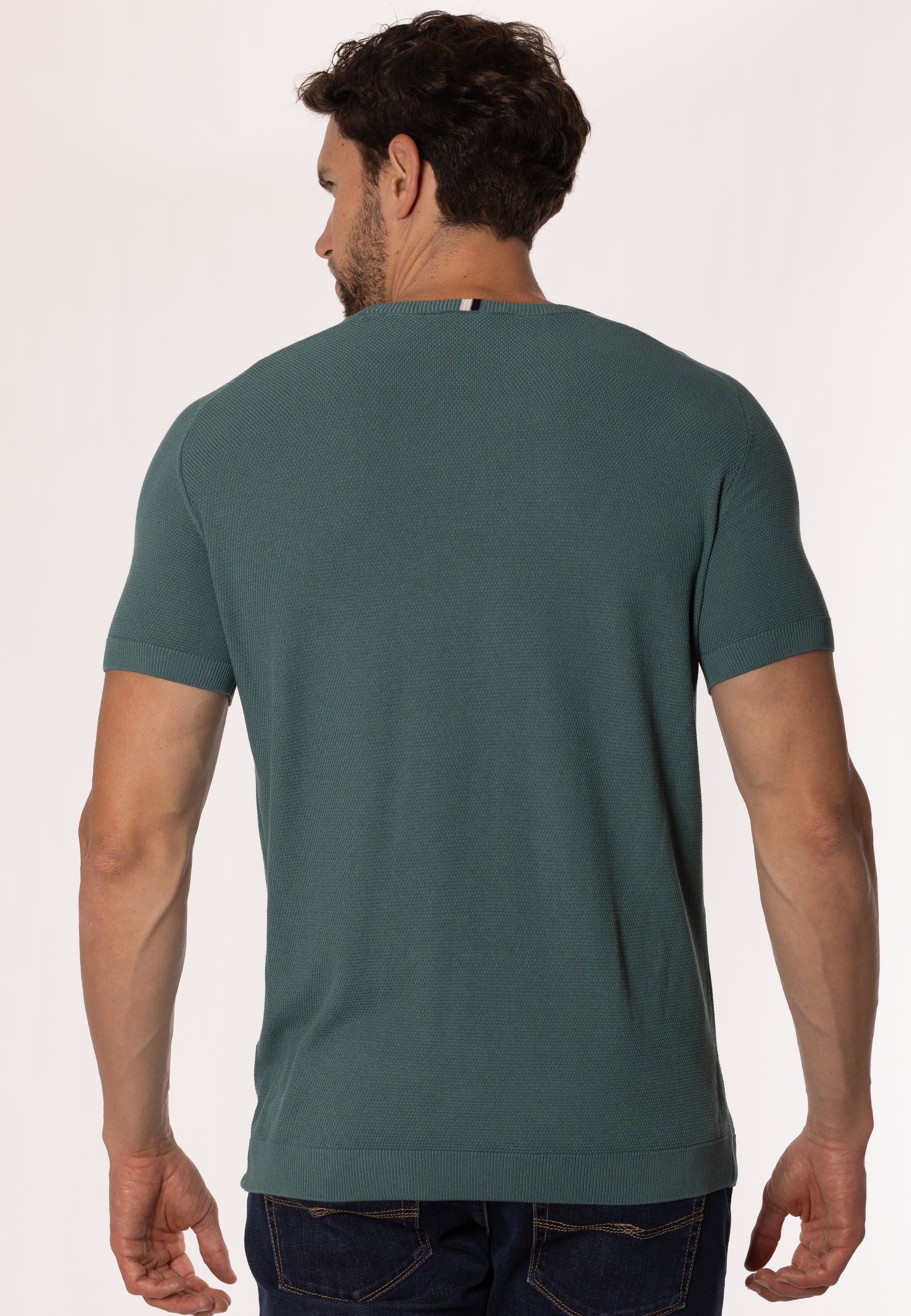 Camiseta de punto slim fit Essentials verde