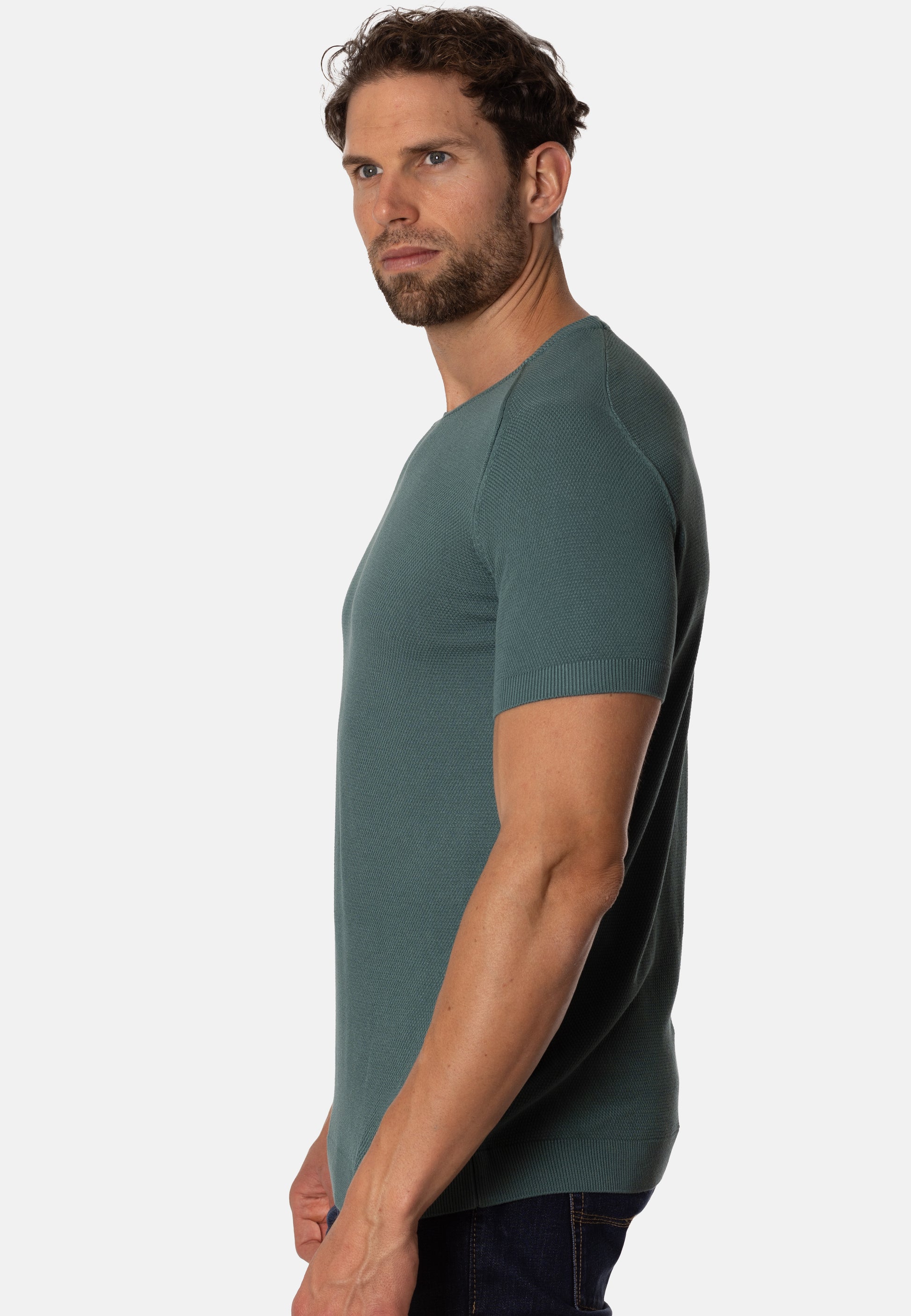 Camiseta de punto slim fit Essentials verde