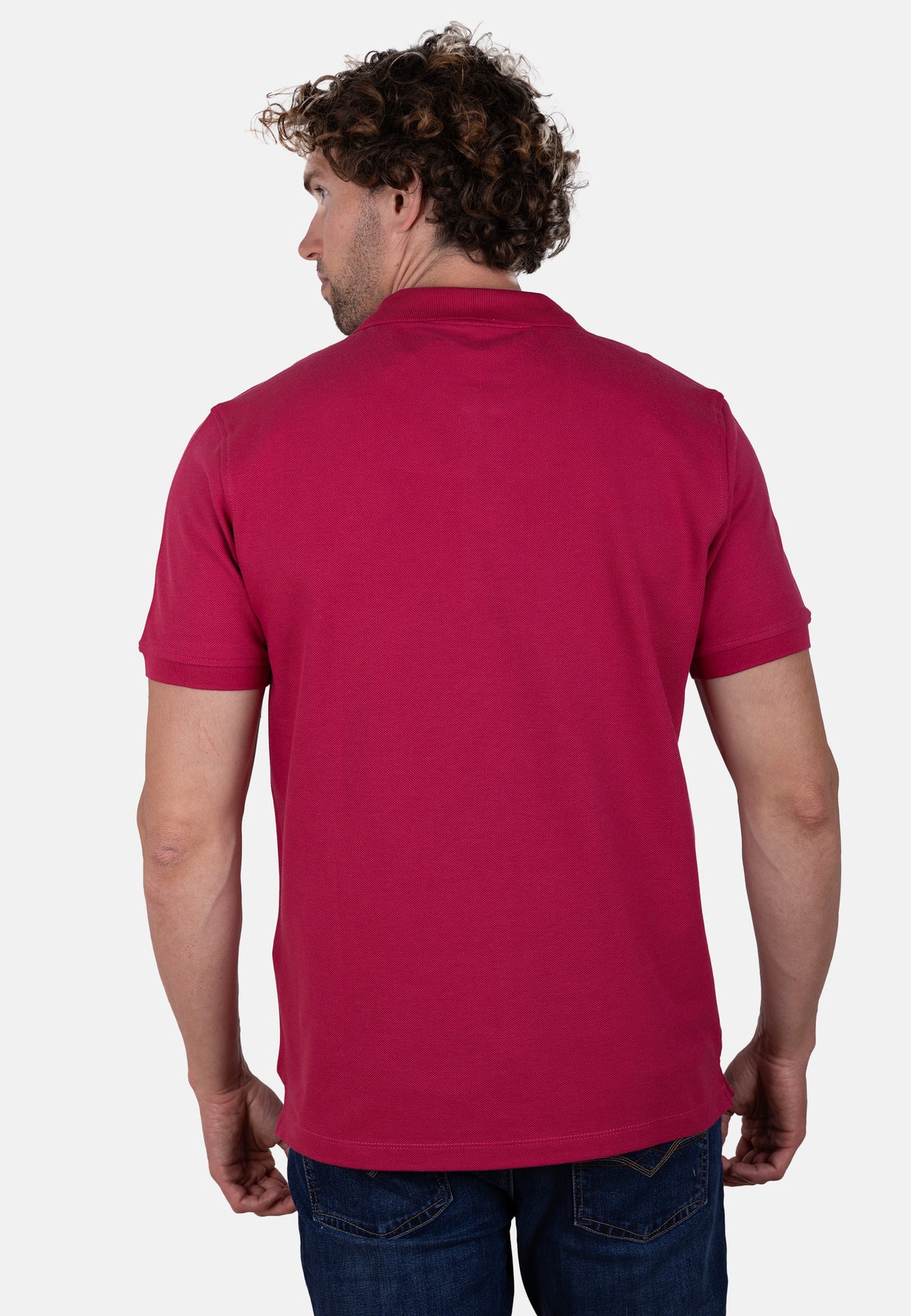 Polo buganvilla de algodón orgánico para hombre